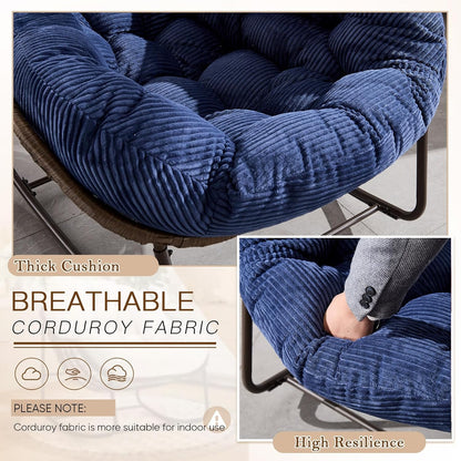 Your Ultimate Relaxation Haven: Luxury 2025 Rattan Chair - Curved Rocking Recliner for Patio, Balcony & Indoor Serenity